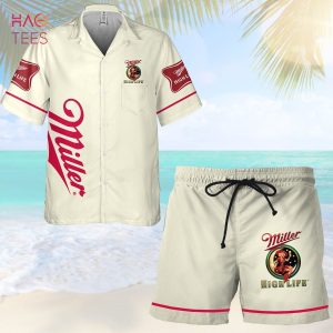 Miller High Life All Over Print 3D Combo Hawaiian Shirt & Beach Shorts