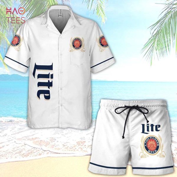 Miller Lite All Over Print 3D Combo Hawaiian Shirt & Beach Shorts