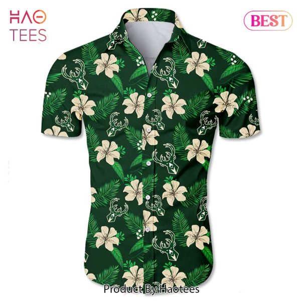 Milwaukee Bucks Hawaiian shirt Tropical Flower summer