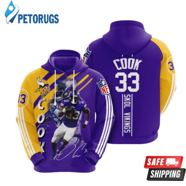 Minnesota Vikings Dalvin Cook 3D Hoodie