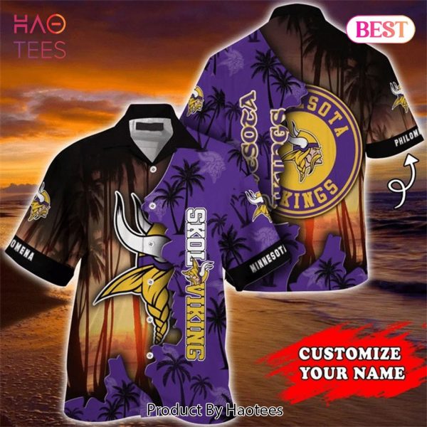 Minnesota Vikings Hawaiian Shirt tropical island personalized