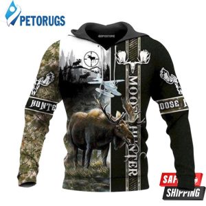 Moose Hunter And Pered Custom Moose Hunter Graphic 3D Hoodie