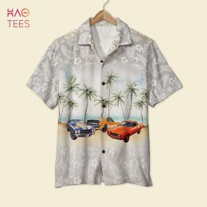 Muscle Car With Flower And Palm Tree Personalized Hawaiian Shirt