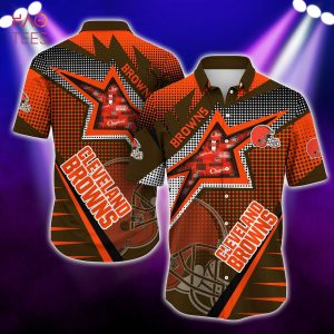 NEW Cleveland Browns NFL Hawaiian 3D Shirt