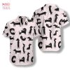 NEW Dachshund Silhouette Pattern Hawaiian Shirt