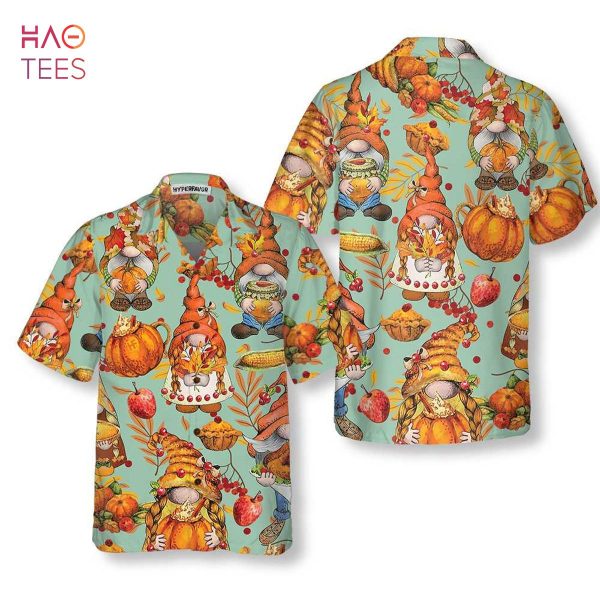 NEW Farm Harvest Festival Gnomes Thanksgiving Hawaiian Shirt