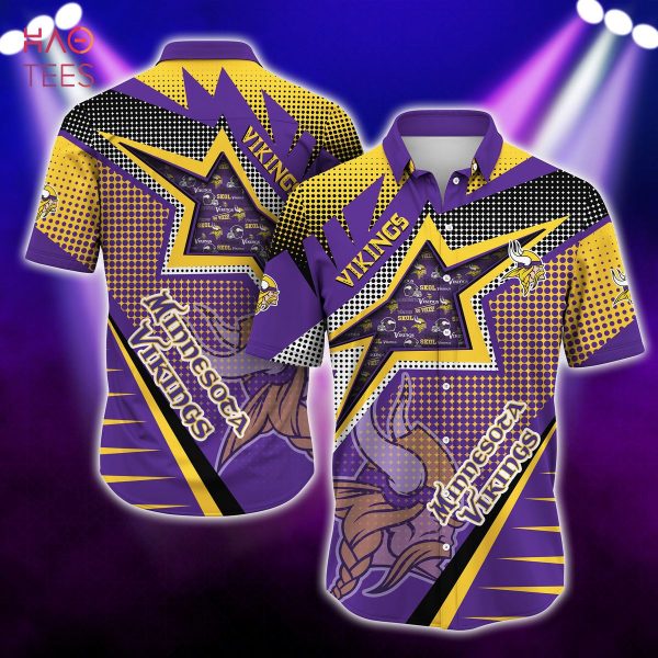 NEW Minnesota Vikings NFL Hawaiian 3D Shirt