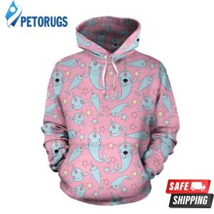 Narwhal Cartoon Cute 3D Hoodie