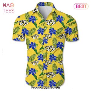 Nashville Predators Hawaiian Shirt Tropical Flower summer