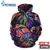 Neon Color Tropical Palm Leaves 3D Hoodie