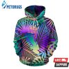 Neon Flower Tropical Palm Leaves 3D Hoodie