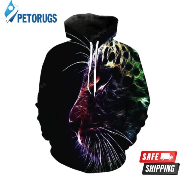 Neon Leopaword 3D Hoodie