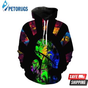 Neon Mushrooms 3D Hoodie