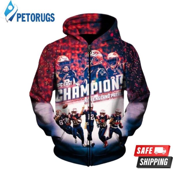 New England Patriots Champions 3D Hoodie