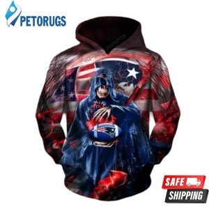 New England Patriots Death Skull 3D Hoodie