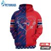 New England Patriots Heart Go Blue Go Red 3D Hoodie