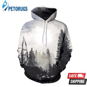 New Fashion Thin With Hat Trees 3D Hoodie