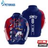 New York Giants Daniel Jones 3D Hoodie