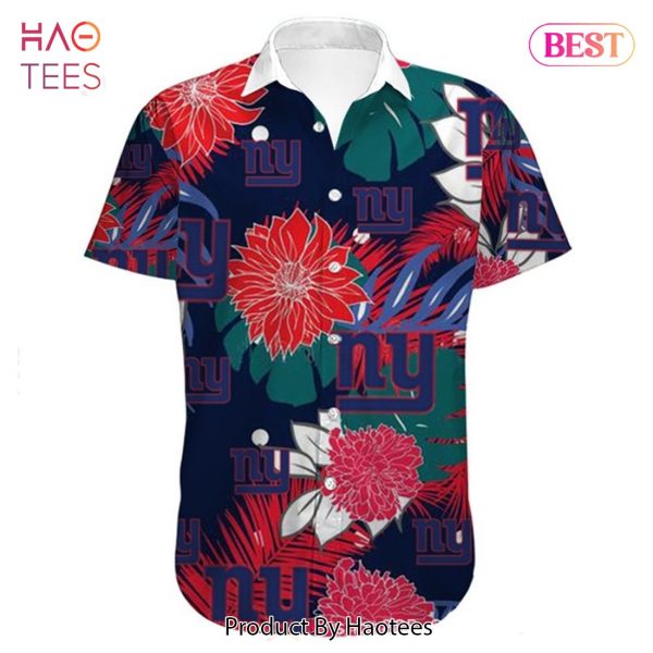 New York Giants Hawaiian Shirt flower summer gift for fans