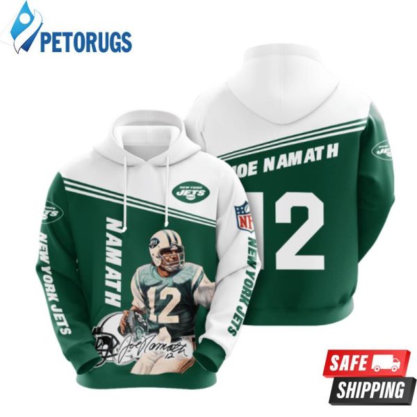 New York Jets Joe Namath 12 3D Hoodie