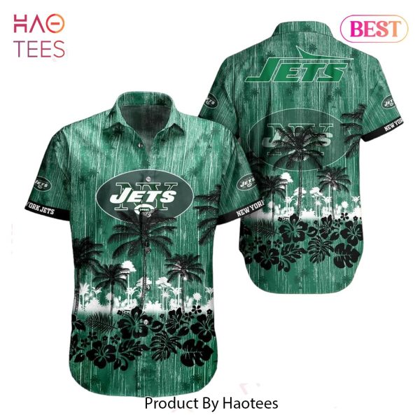 New York Jets NFL Hawaii Graphic Tropical Pattern Style Summer Hawaiian Shirt