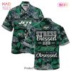 New York Jets NFL Hawaiian Shirt Stress Blessed Obsessed Summer Beach Shirt Gift For Fans Jets