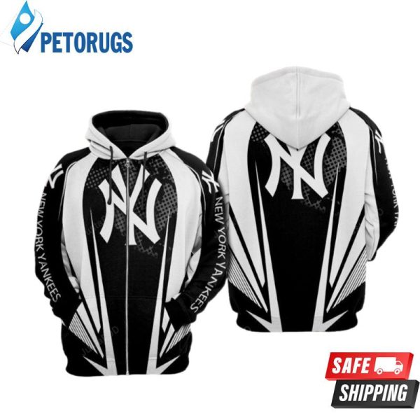 New York Yankees Nfl Football Big Logo Black White New York Yankees New York Yankees 3D Hoodie