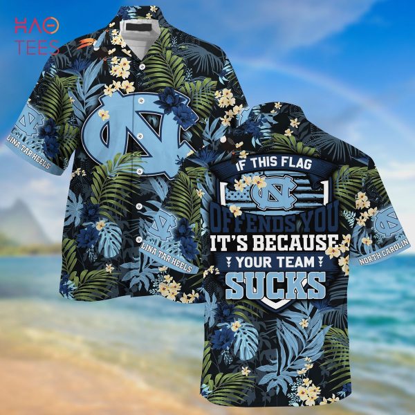 North Carolina Tar Heels  Summer Hawaiian Shirt And Shorts