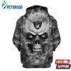 Oakland Raiders Nfl Football Skull 21540 3D Hoodie