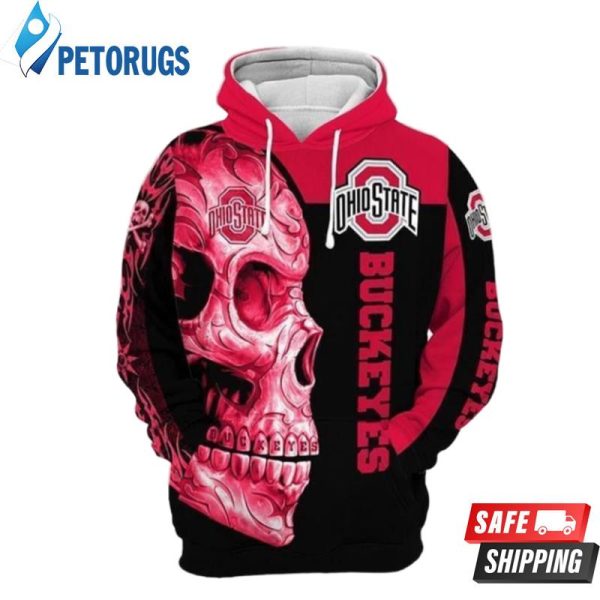 Ohio State Buckeyes Skull 3D Hoodie