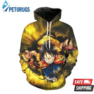 One Piece Monkey D Luffy Portgas D Ace 3D Hoodie