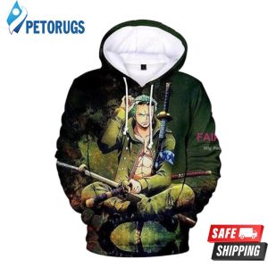 One Piece Roronoa Zoro Green B 3D Hoodie