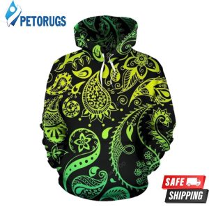 Paisley Green 3D Hoodie