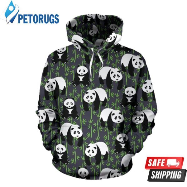 Panda Bear Bamboo Themed 3D Hoodie