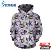 Panda Bear Flower Themed 3D Hoodie