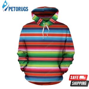 Pattern Baja Serape Mexican Blanket 3D Hoodie