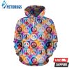 Peace Sign Patchwork 3D Hoodie