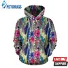 Peacock Feather Floral Pattern 3D Hoodie