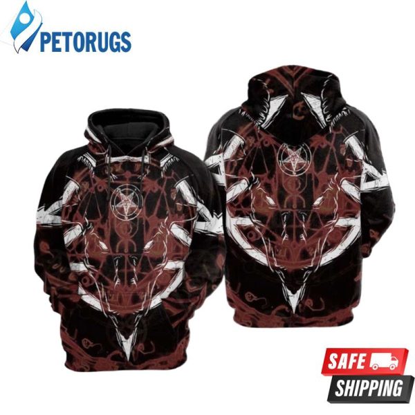 Pentagram Baphoment 3D Hoodie