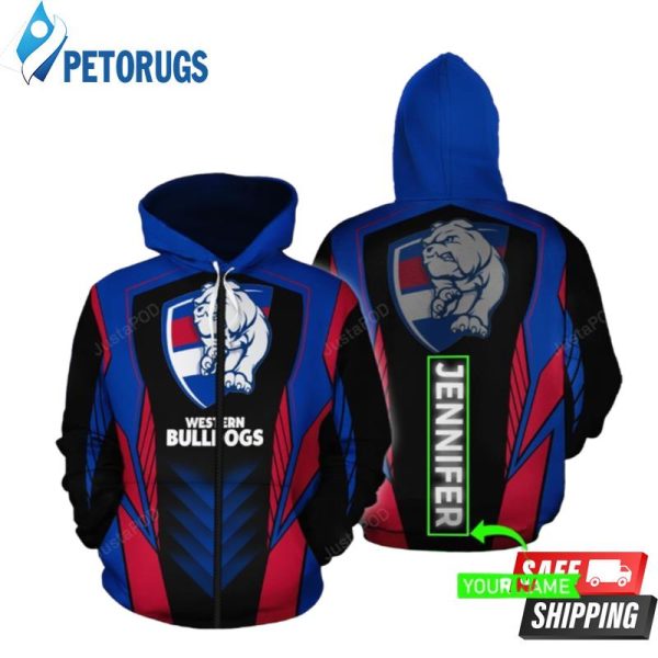 Personalized Afl Western Bulldogs Custom Name 3D Hoodie