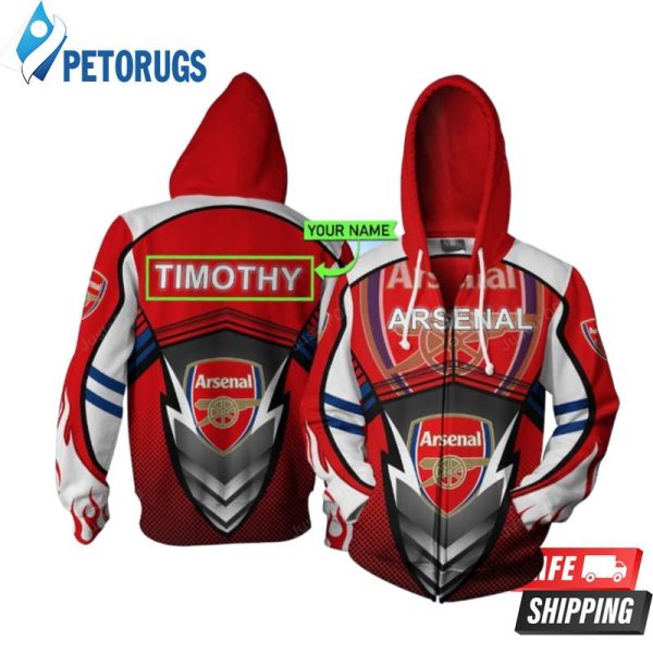 Personalized Arsenal Custom Name 3D Hoodie