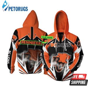 Personalized Bc Lions Custom Name 3D Hoodie