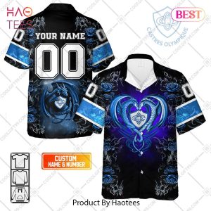 Personalized Castres Olympique Rugby Rose Dragons Design Hawaiian Shirt