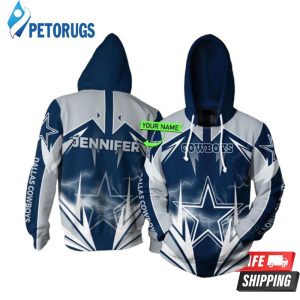 Personalized Dallas Cowboys Lightning Custom Name 3D Hoodie