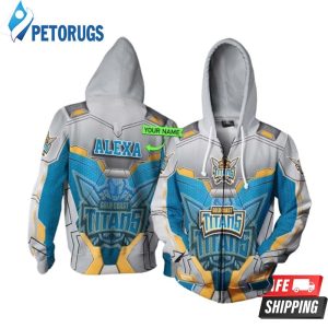 Personalized Gold Coast Titans Custom Name 3D Hoodie