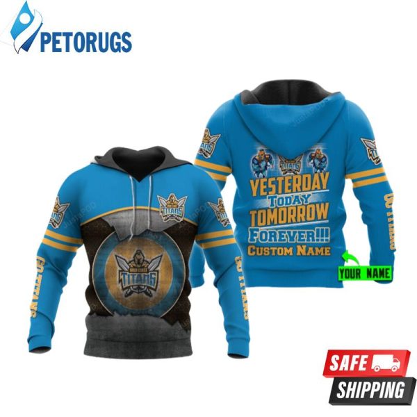 Personalized Gold Coast Titans Nrl Custom Name 3D Hoodie