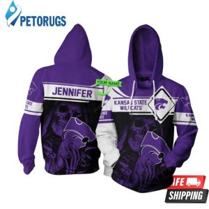 Personalized Kansas State Wildcats Football Custom Name 3D Hoodie