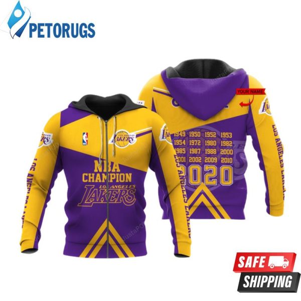 Personalized Los Angeles Lakers Custom Name 3D Hoodie