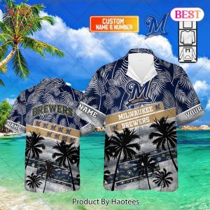 Personalized MLB Milwaukee Brewers Palm Tree Hawaii Shirt