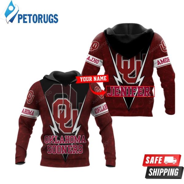 Personalized Oklahoma Sooners Football Custom Name 3D Hoodie